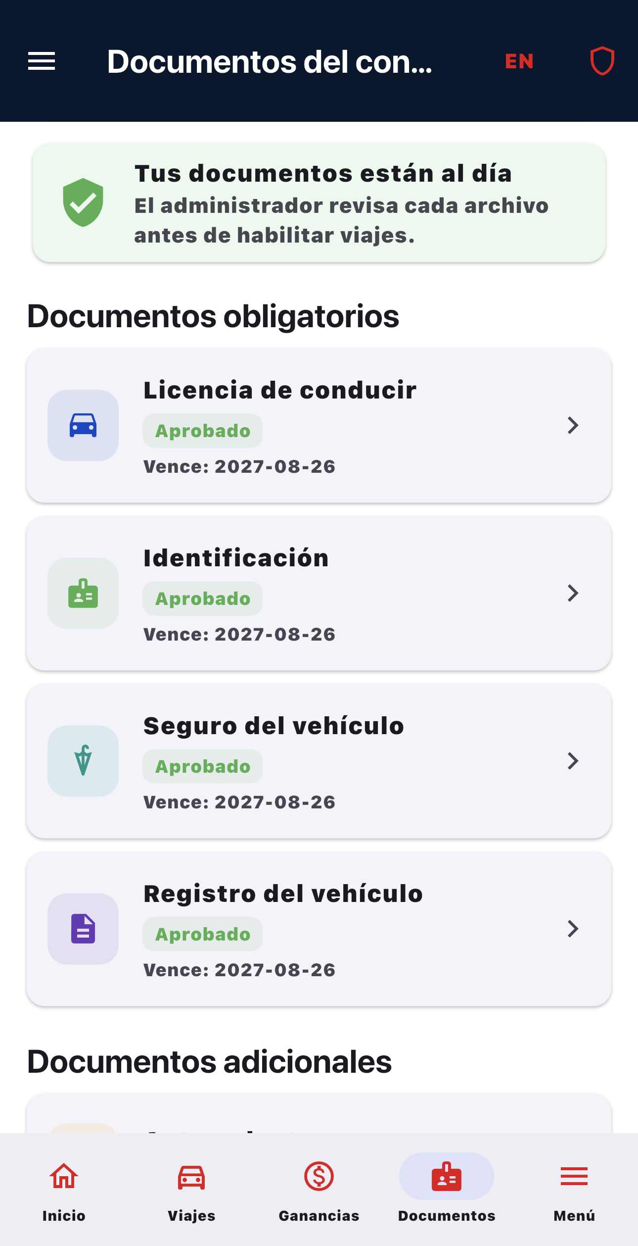 Documentos verificados